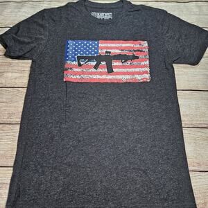 Black Rifle Coffee Co BRCC T-Shirt Short Sleeve USA American Flag Rifle Sz Small